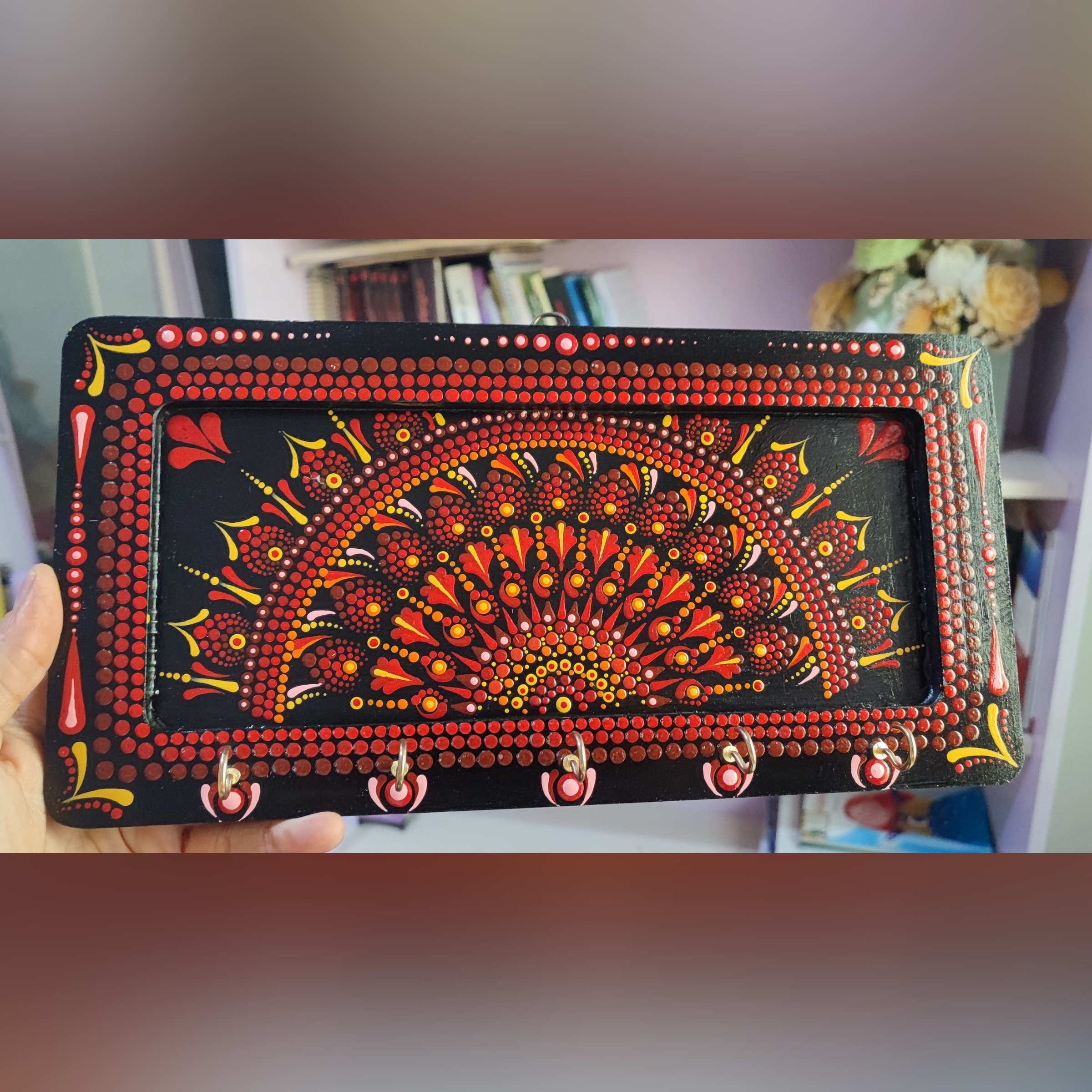 جاکلیدی دات ماندالا چوبی